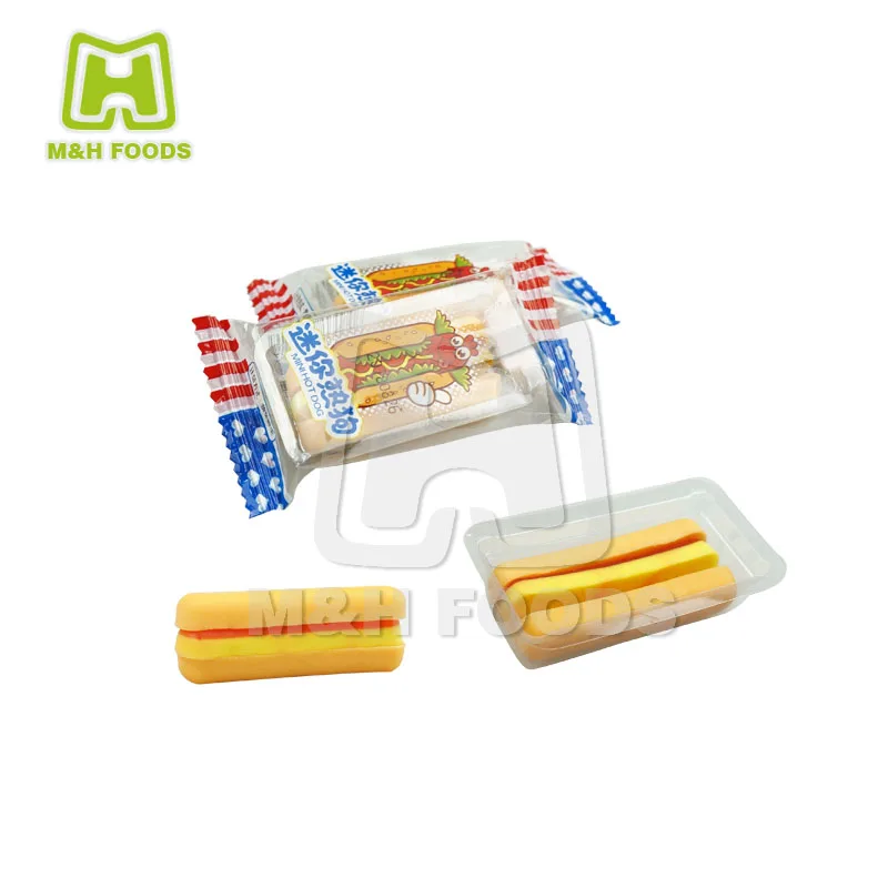 Fruity Candy Mini Hot Dog Shape Gummy Soft Jelly Candy