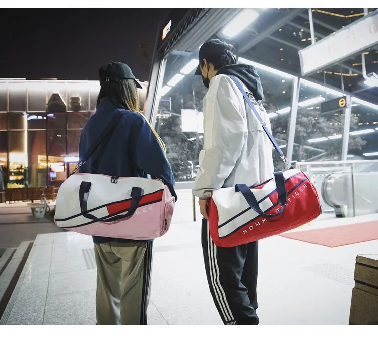 
Packable Sports Gym Bag with Wet Pocket & Shoes Compartment Travel Duffel Bag 