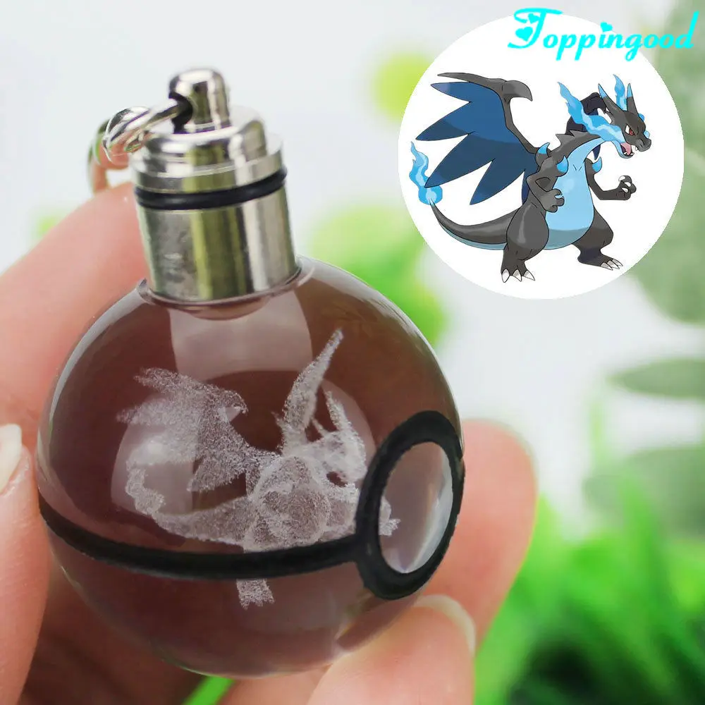 Dinosaur Crystal Pokemon Go Ball Keychain For Birthday Gifts