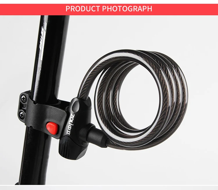 87714 ZOLi Anti-Theft Bicycle Key Lock Wire Chain Bike Lock Motorcycle Steel Lock