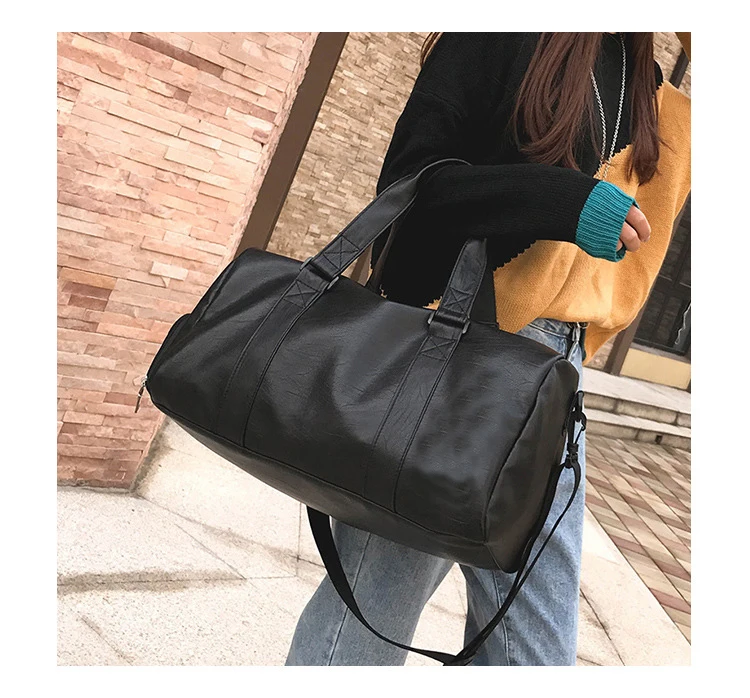 2019 Custom Large Capacity Unisex Gym Bag Leather Duffle Bag