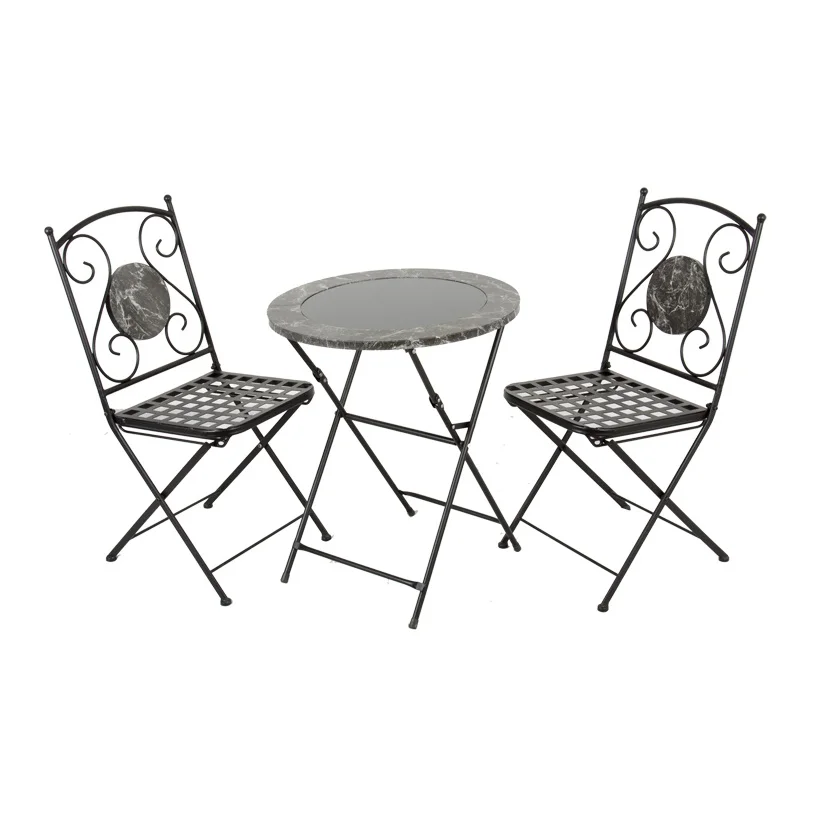 
Artificial marble table with garden patio stable mosaic bistro chair 
