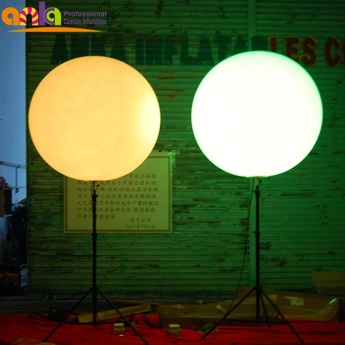 Cheap price advertising lighting tripod ball with logo , inflatable stand led light  balloon