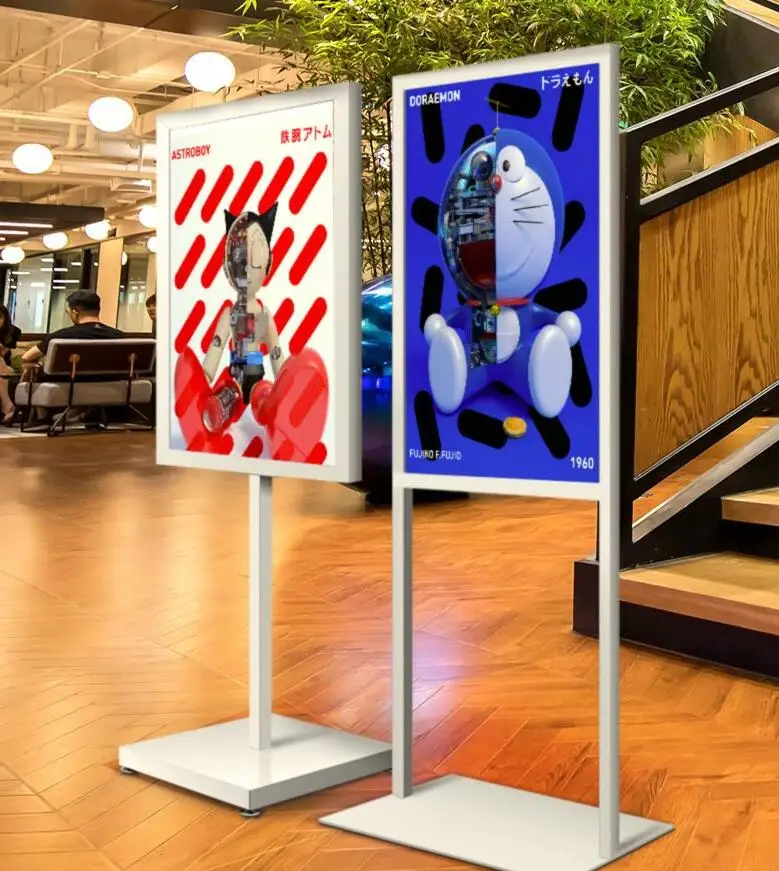 free standing metal display stand for advertising