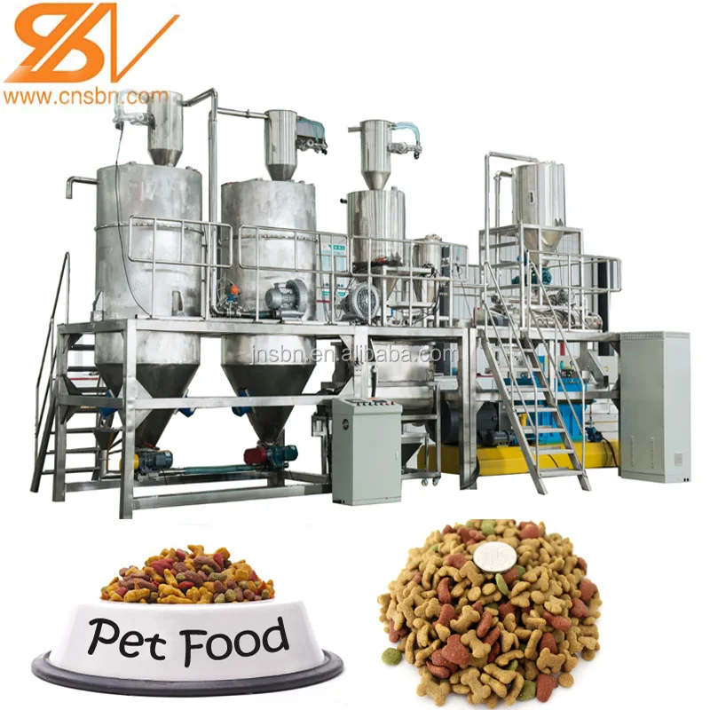 Saibainuo Automatic 100-1000kg/h big capacity pet food pet food extruder machine line