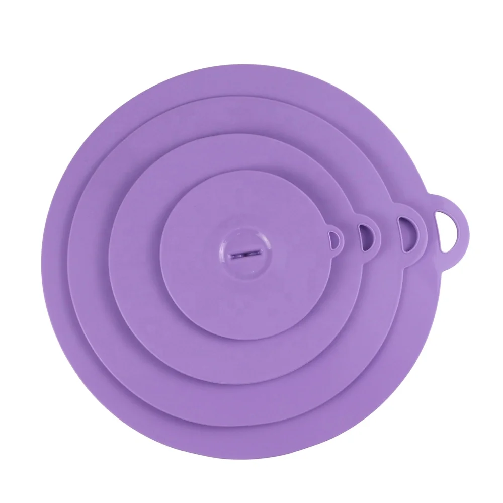 4pcs set Reusable  Airtight Seal Covers silicone suction lid Preservation Lid food cover for pot bowl cup