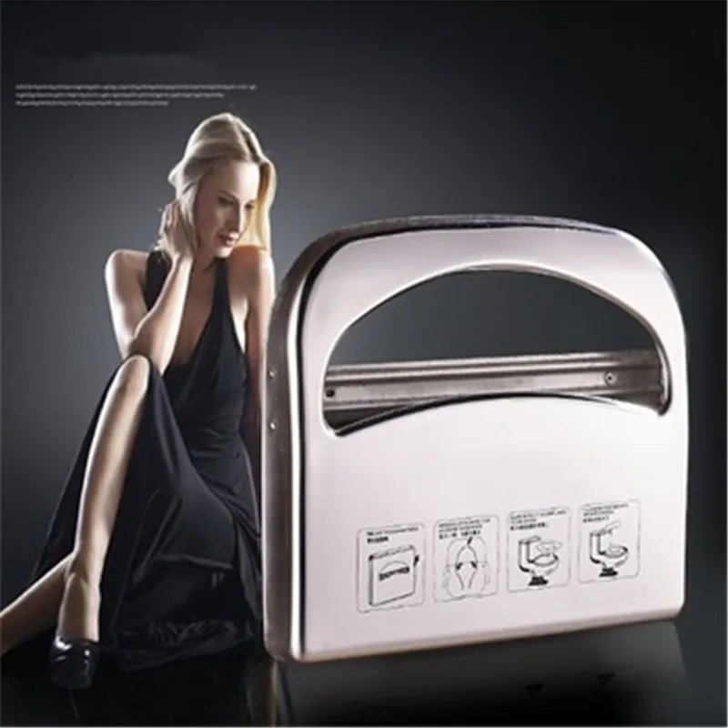 Stainless Steel Hotel Bifold Toilet Tissue holder Toilet Seat Cover Dispenser