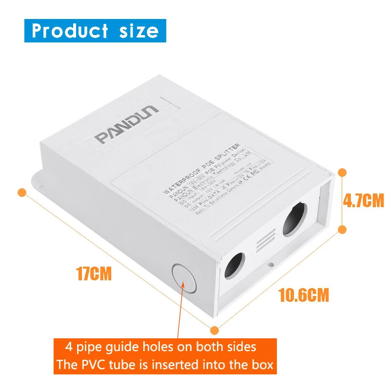 CCTV Monitor camera waterproof box POE Splitter module separator Integrated power type no-standard 24V 24v power supply