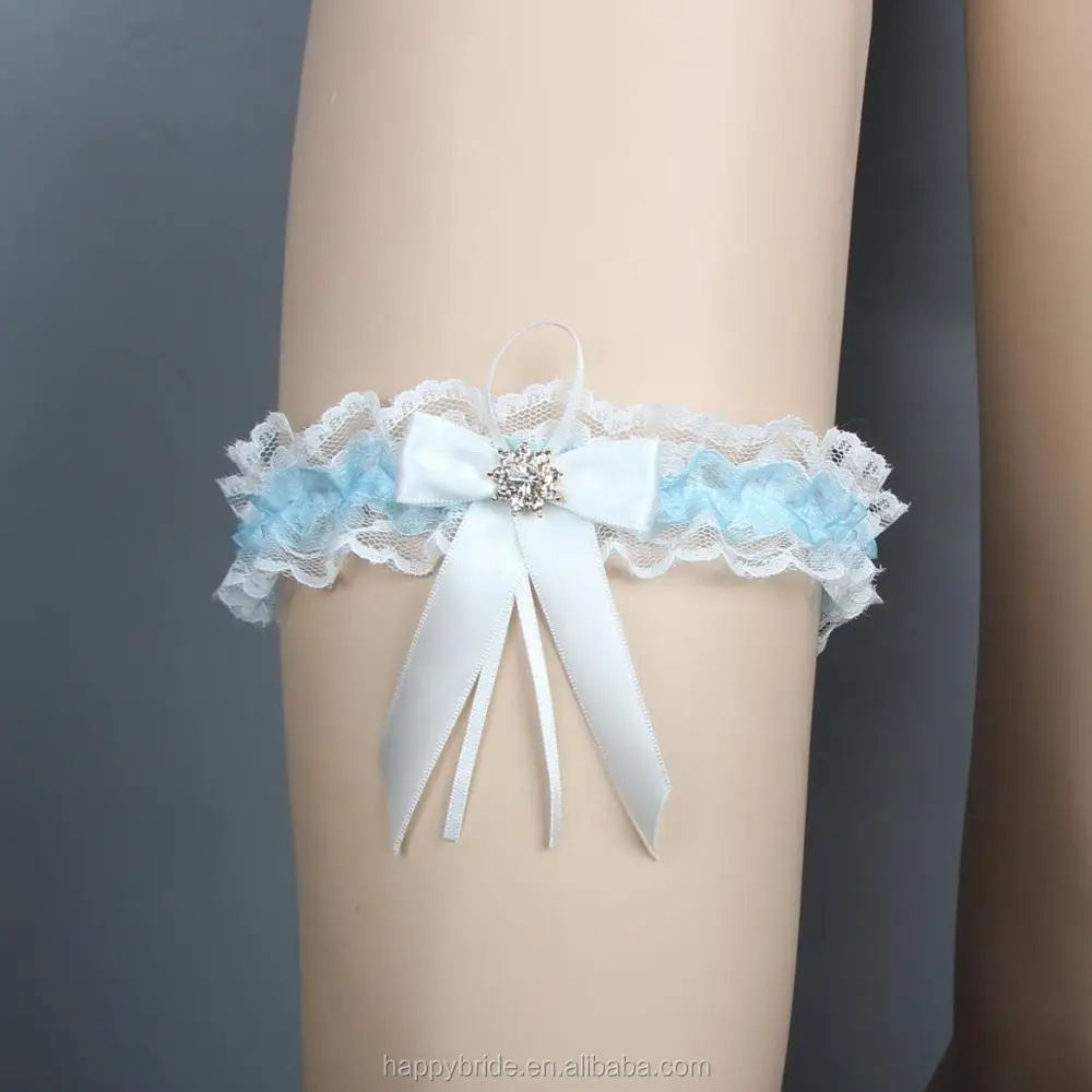
Blue Wedding lace Garter for Bridal WG1035 