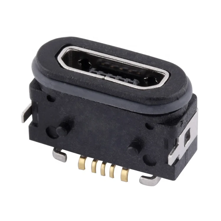 3 AMP Micro USB Connector IP68 Waterproof Female Jack Connector