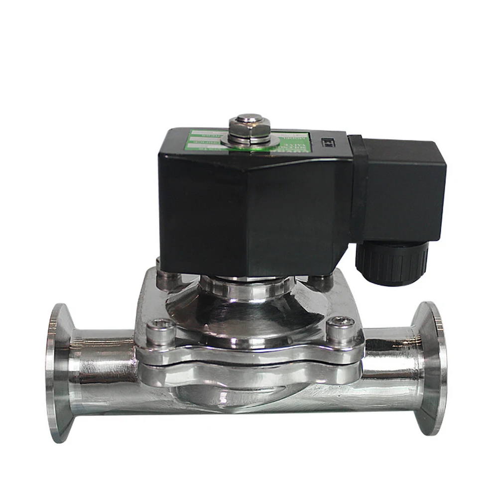 
COVNA 240 Volt Tri Clamp Food Grade Stainless Steel Electric Solenoid Valve 