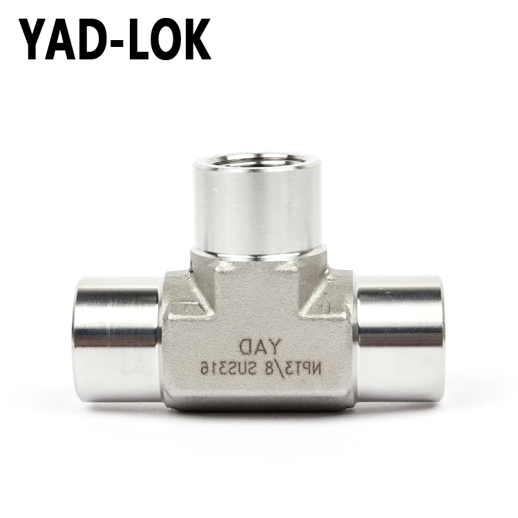 YAD-LOK Factory Customized Carbon Reducing Threaded Tee Npt Pipe Fitting