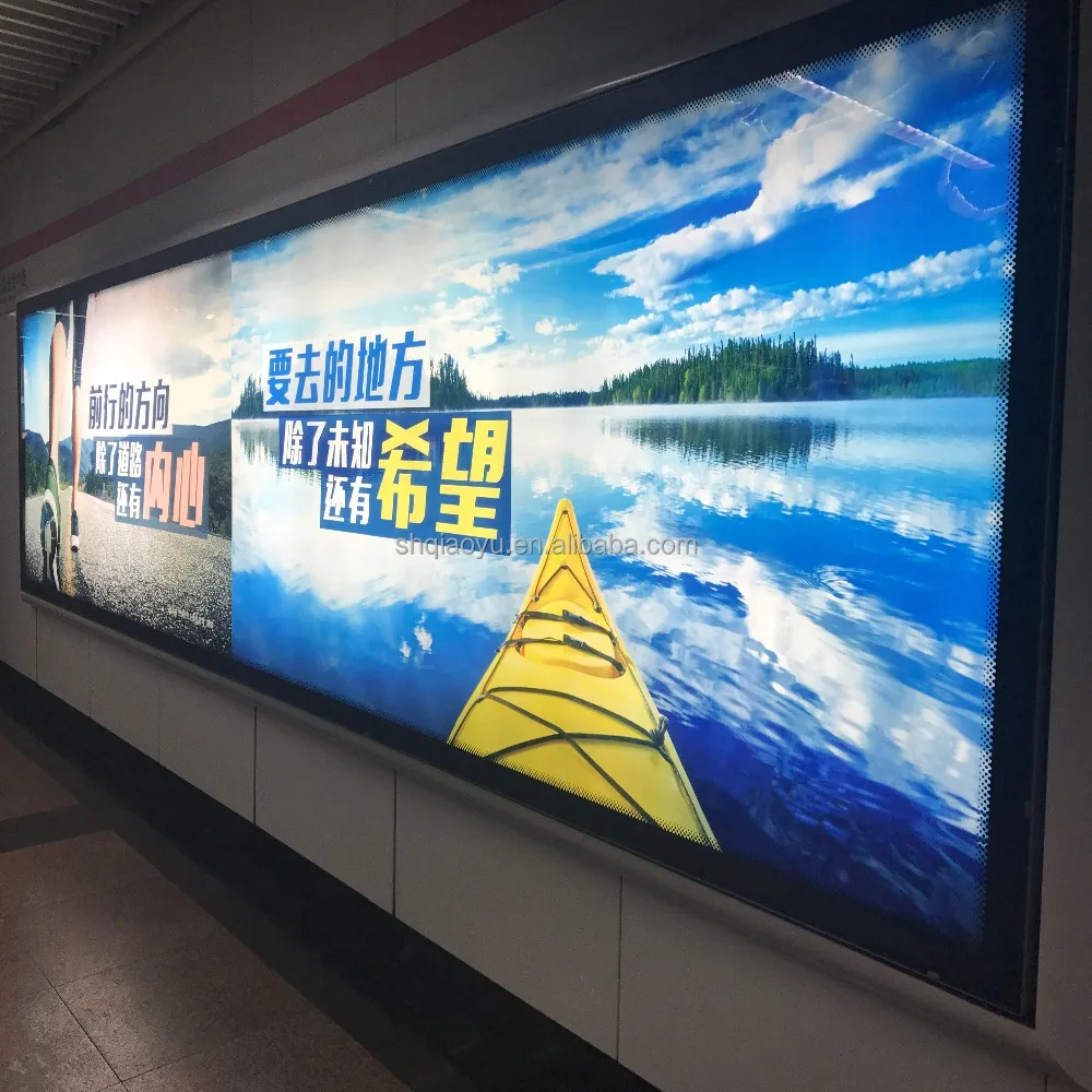 Digital Printing LED Restaurant Advertising Poster Banner For Showcase