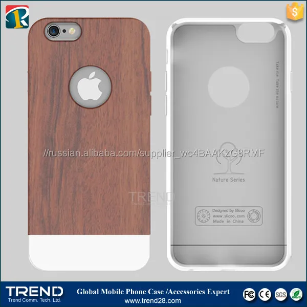 2 в 1 шт. древесины slicoo древесины чехол для iphone 6 6 s