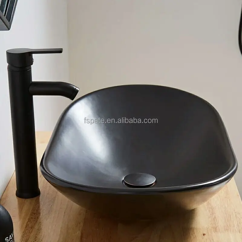 7811AH Vessel shape Grey lavatory wash basin bathroom vanity Concrete shampoo sink