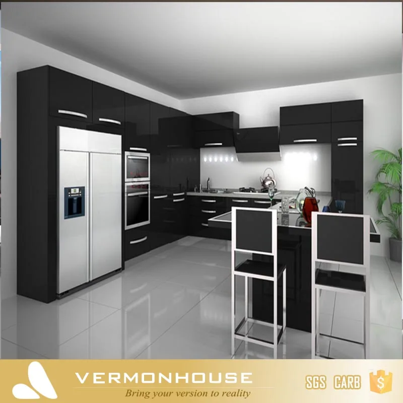  Лидер продаж 2018 Vermont МДФ дерево американский лак глянцевый красный кухонный