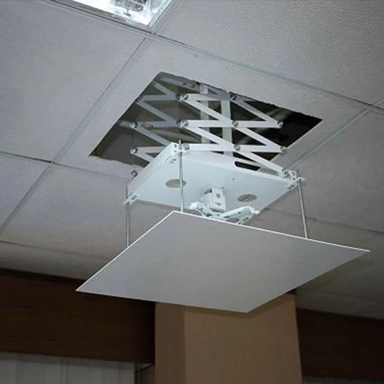 Моторизованный ножничный подъемник для проектора с универсальным держателем крепления