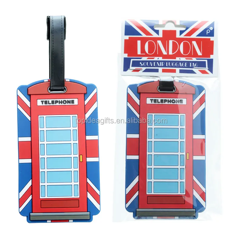 Export Eco-friendly 3D bus design soft PVC bag tag rubber luggage tags for promotional gifts