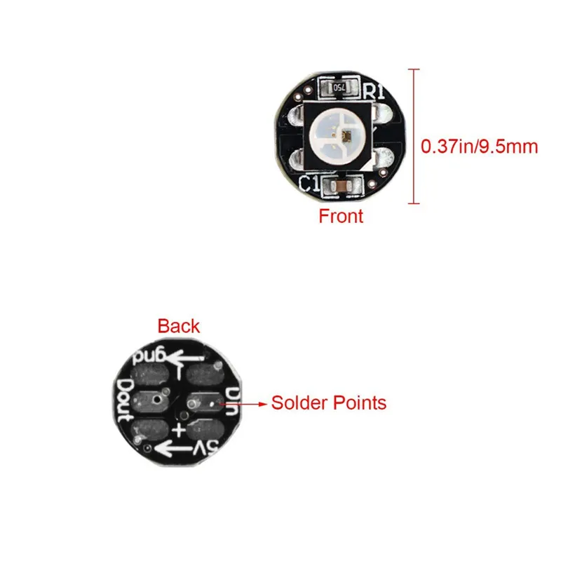 WS2812B SK6812 RING RGB RGBW RGBWW 2700-6500K STRIP RING 1 8 12 16 24 32 40 48 60 93 241 Bits LEDs with Integrated Module DC5V