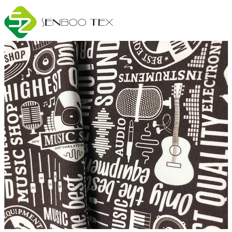 Knitted 200~250gsm Digital Printed 95 Cotton 5 Spandex Jersey Stretch Fabric Textile For Kids Wear