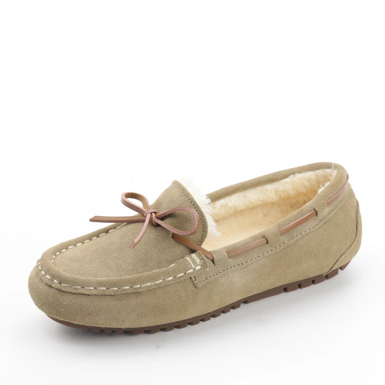 Женские теплые лоферы на плоской подошве; Обувь для вождения; Зимние домашние мокасины из искусственного меха с эффектом памяти