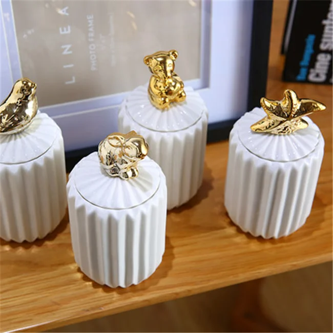 Hot sale Unique custom design  customized logo white ceramic toothpick holder