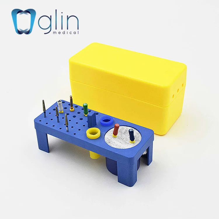 dental sterilization cassette bur holder sterilizer box plastic Dental place storage autoclave dental endo