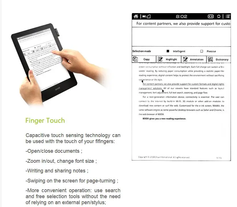 BOOX N96 ML e-ink ebook ereader 9.7 inch with audio device