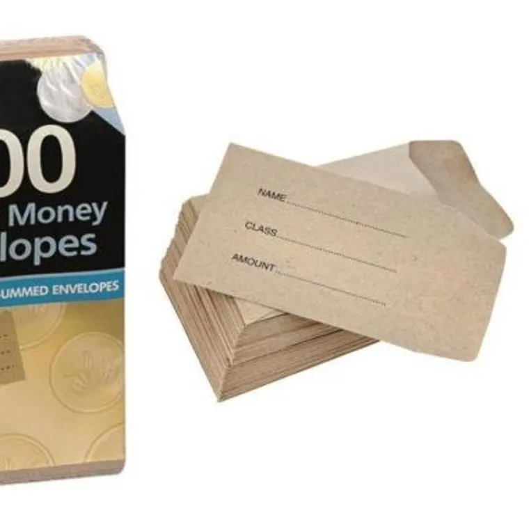 
SMALL BROWN SCHOOL WAGES PETTY CASH DINNER MONEY SEEDS ENVELOPES PLAIN & PRINTED 
