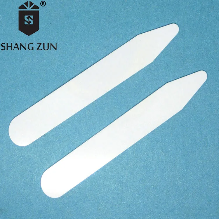 Manufacturers wholesale white PVC collar stays plastic collar stand garment accessories collar stiffeners