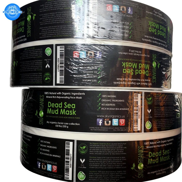 Custom stickers printing waterproof label sticker for bottle packaging advertising sticker