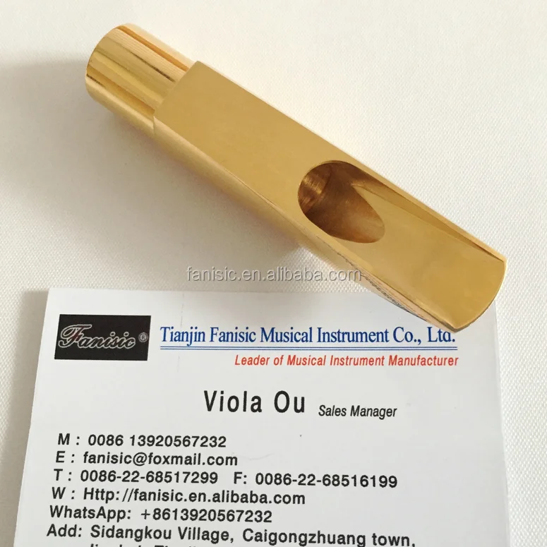 Metal mouthpiece for alto saxophone sax gold plated size 7