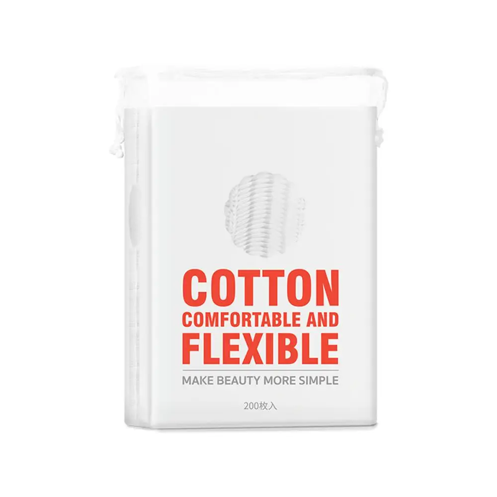 Wholesale 100% Pure Cotton Thicken 200pcs Remover and Skin Care Double Sides Cosmetic Cotton Pads