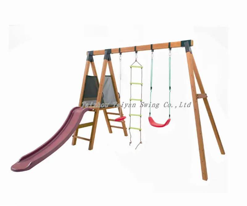 
Outdoor Wood Swing Sets for kids TYS-S02 