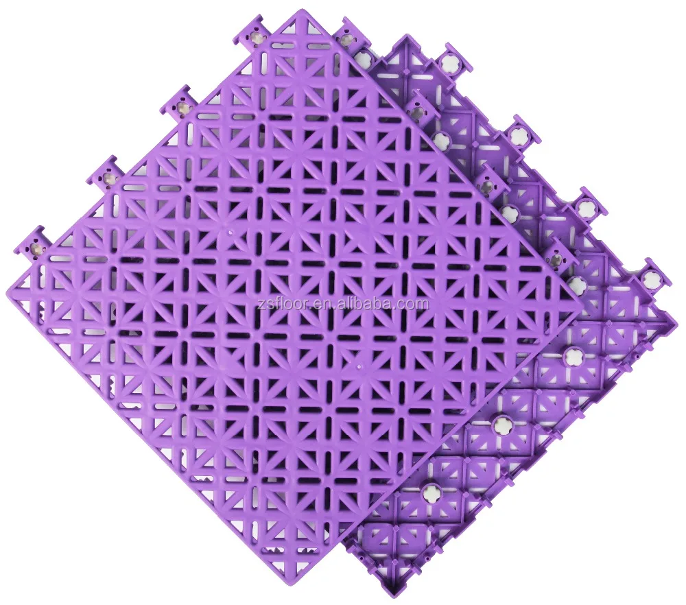 Eco-Friendly safe food grade PP material elastic interlocking kindergarten playground plastic floor mat