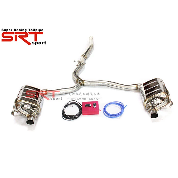 Exhaust system for Mercedes Benz C class C200 C300 C63 2.0T/3.0T downpipe with catalytic cat back with valve control with 4 tips