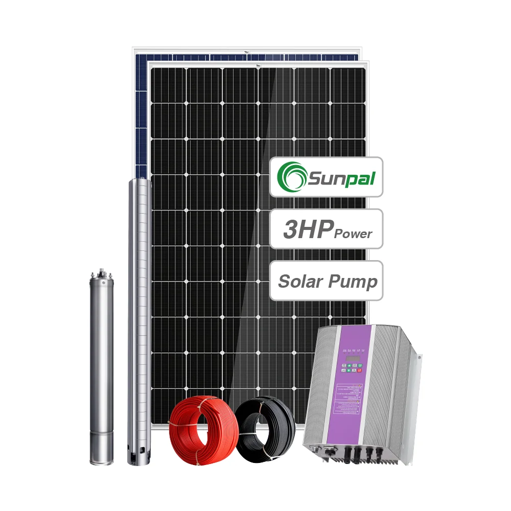 Solar Water Pump System Residential 1HP 2HP 3HP 5HP 10HP 2KW 3KW 5KW 10KW Solar Water Pumping Well System