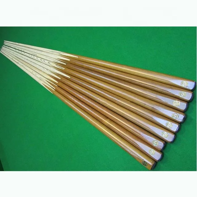 Snooker Accessory 57-Inch White Wood Ash Shaft Wood Snooker Cue Billiard Stick with One Pc Style