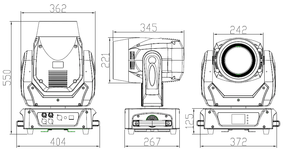 moving head led 320W BSW beam spot wash 3 in 1 moving head light
