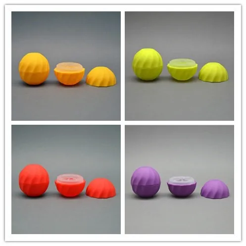 Makeup free samples 7g lip balm ball container / mini lip gloss container