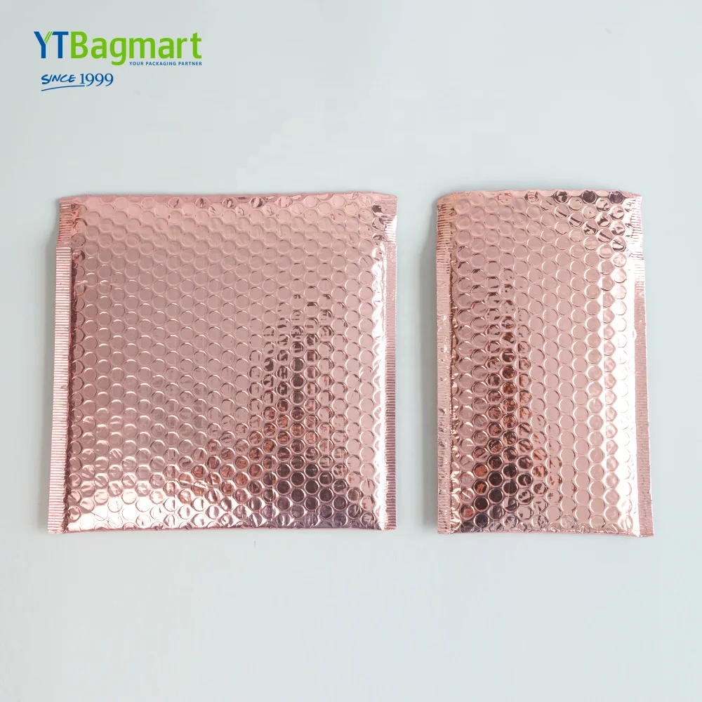 
YTBagmart Postal Courier Express Shipping Mailing Rose Gold Plastic Poly Bubble Mailer 