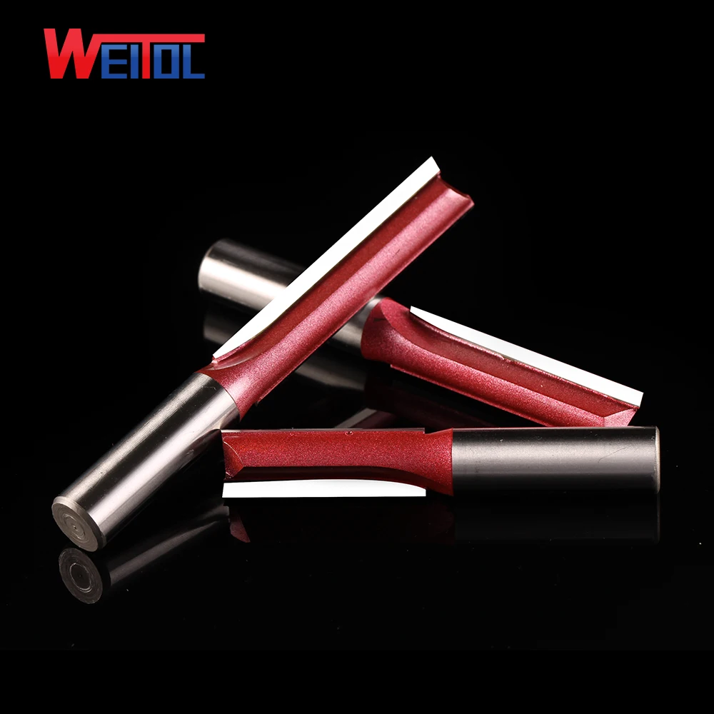 Weitol Technical lengthen straight bit double edged straight slot milling cutter /woodworking cutting tool
