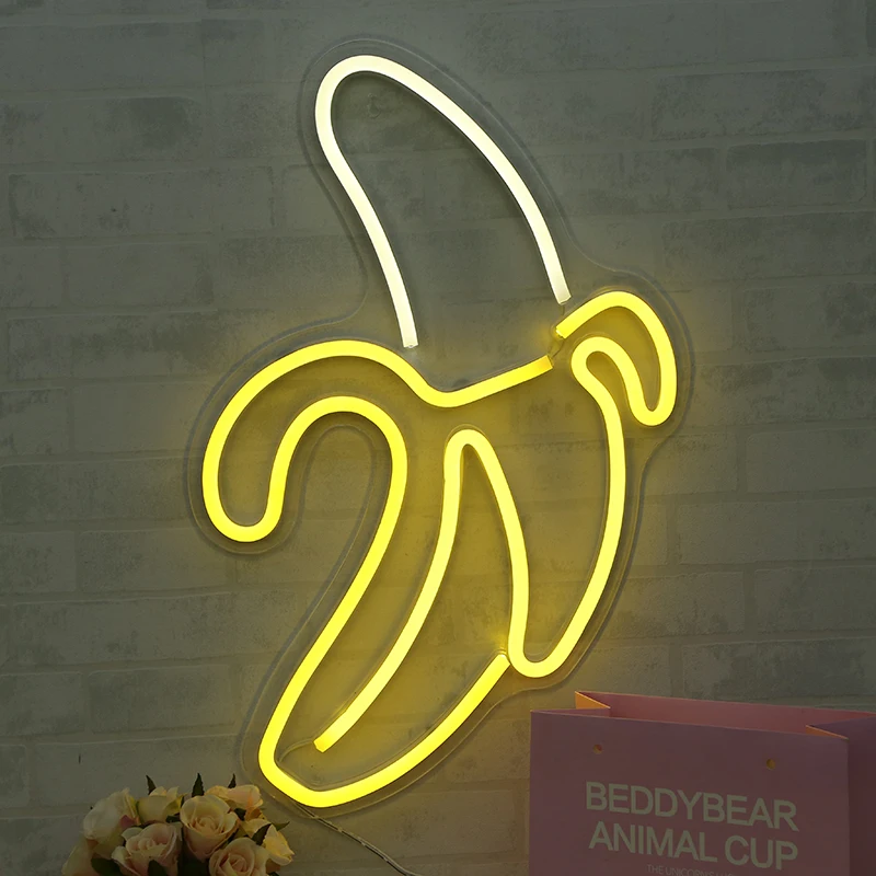 
led neon acrylic sign led holiday light decoration led lights banana design 