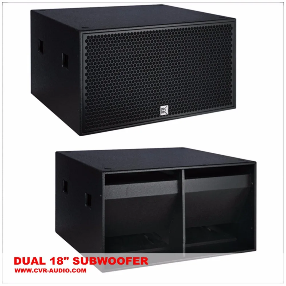 CVR Latest Dual 18-inch Subwoofer Bass Bin+concert Speakers\China Sound Speaker Empty