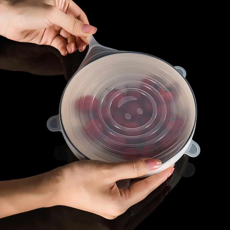 Amazon Explosion Models Silicone Fresh Cover 6 Sets of Stretchable Multifunctional Fruit and Vegetable Fresh-keeping Film Fresh