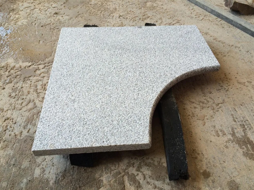 G603 Grey Granite Non-slip Bullnose Corner Pool Coping Stone Tiles