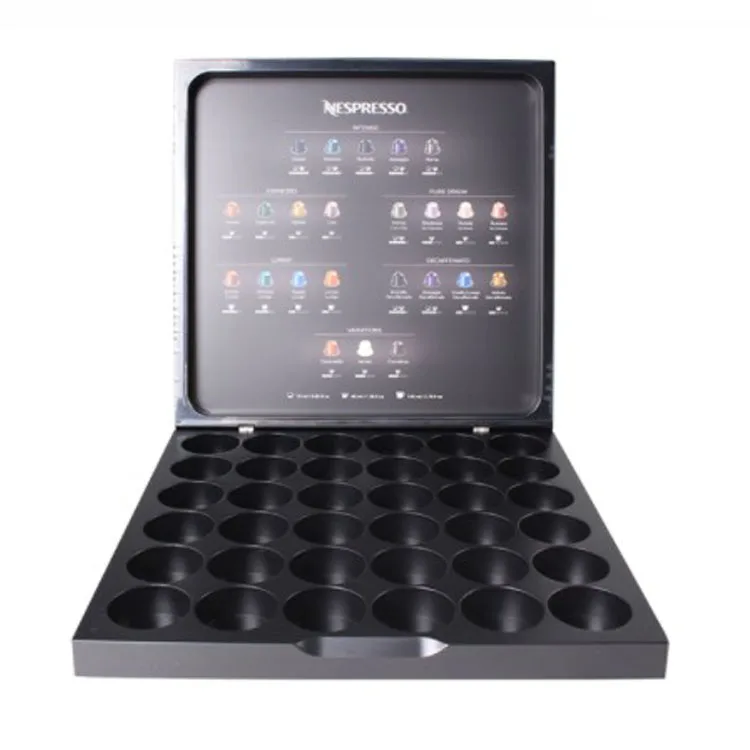 new design wooden nespresso coffee  capsule pods box 36 hole