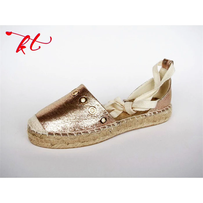 High Quality Sell Well Fashion Women Flat Crochet Espadrille Casual