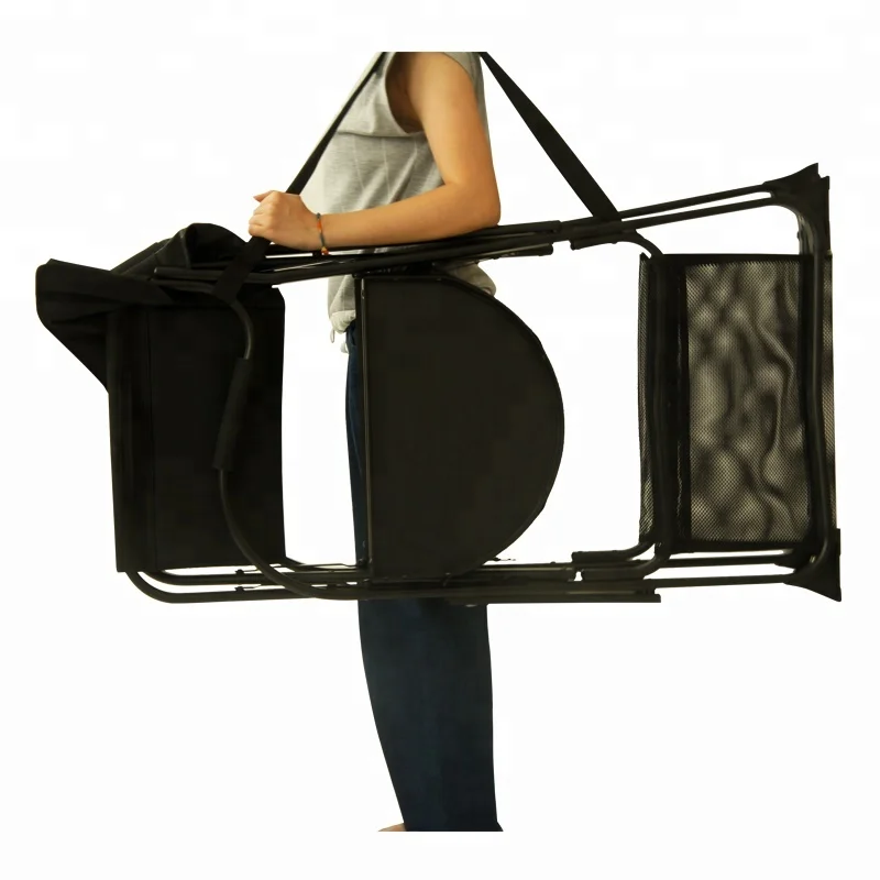 Onwaysports Black Folding Portable Make Up Chair Professional Custom Aluminium Makeup Artist Chair