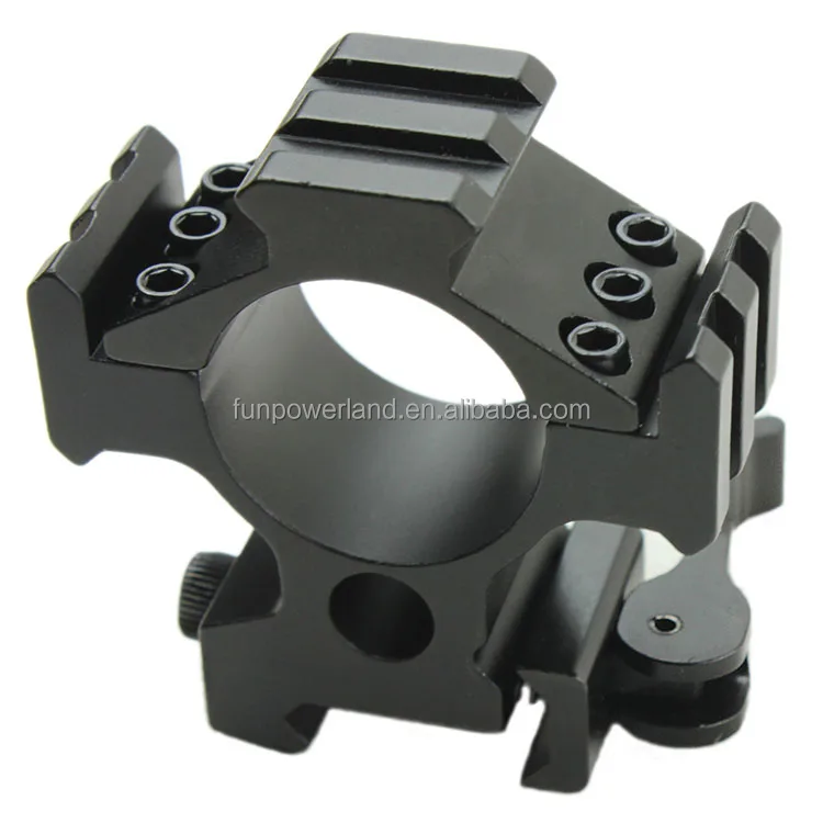 Funpowerland QD Quick release 25.4mm & 30mm Rifle Scope Laser Flashlight Mount with 3 Sides 20mm Picatinny Rail